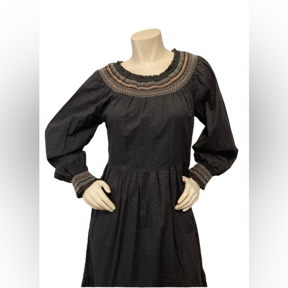 UNIVERSAL THREAD Gray & Multi Versatile Long Balloon Sleeve Boho Dress w Pockets - Picture 5 of 10